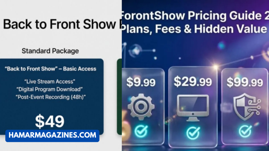 backtofrontshow pricing